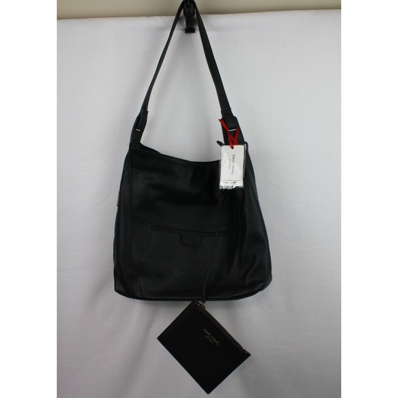 Darcy Marks London Black Pebbled Purse Tote with Pockets and Coin Purse - Picture 2 of 6